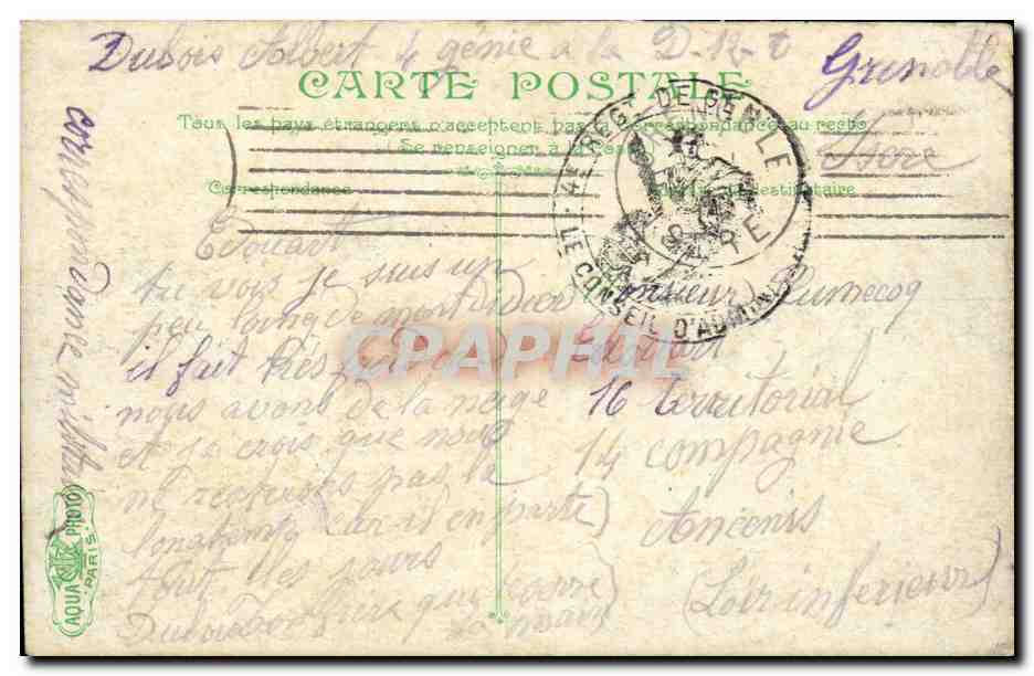 Grenoble — Cours Saint-André — L.V. & Cie — Rückseite
