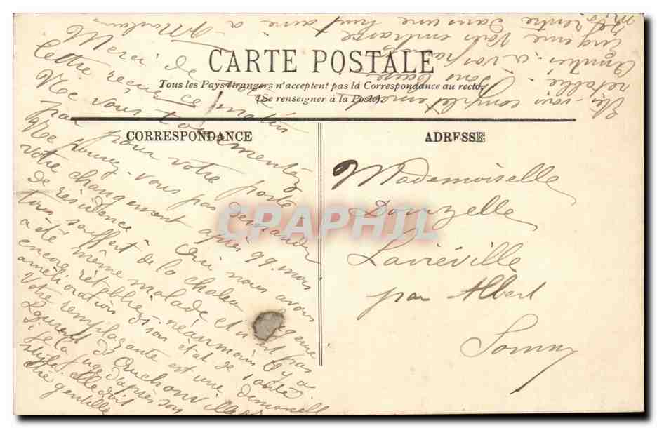 Versailles CPA Vue dans le parc — Verso