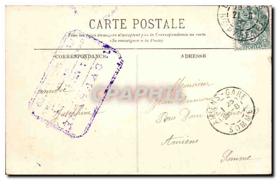 CPA Lourdes Le lac — Verso