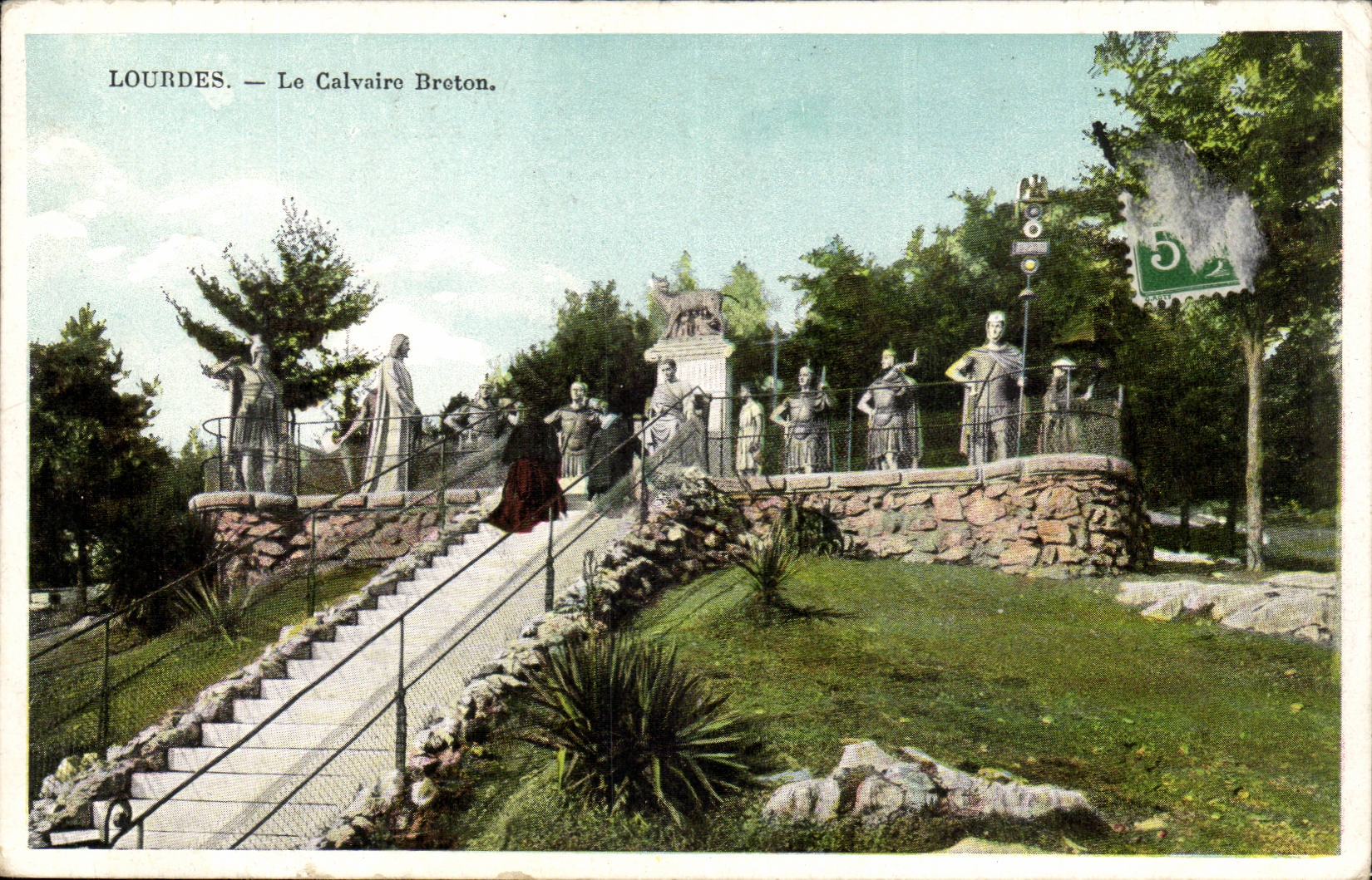 CPA Lourdes Le calvaire breton