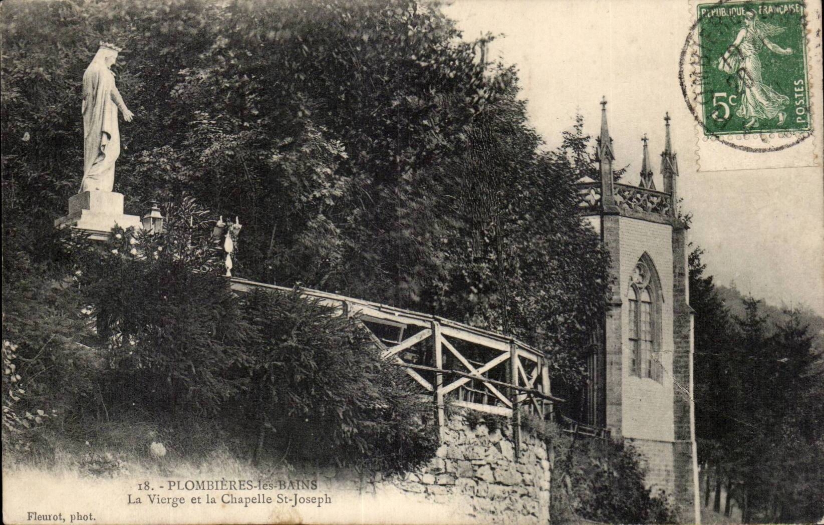 Plombieres les Bains CPA La vierge et la chapelle Saint Joseph
