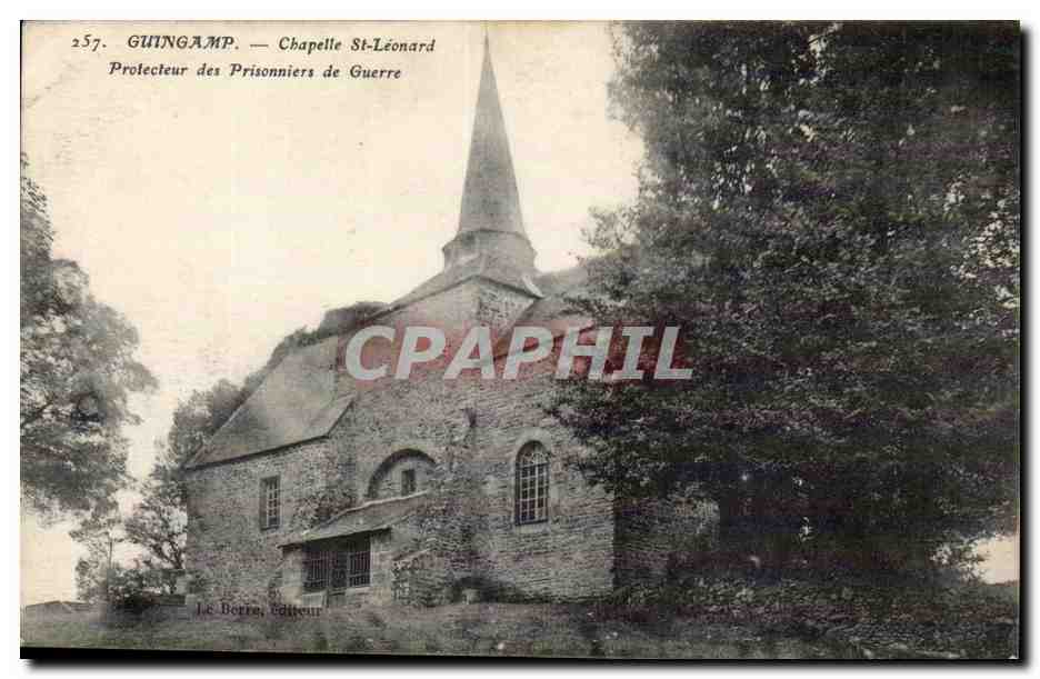 Guingamp — Chapelle St-Léonard, Protecteur des Prisonniers de Guerre — J. e. Berre, Éditeur