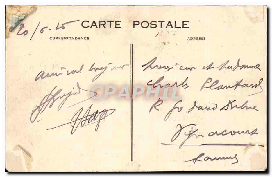 Honfleur — Vieux bassin, Église Saint-Etienne, vus de la Lieutenante — G. F. Le Havre — Verso