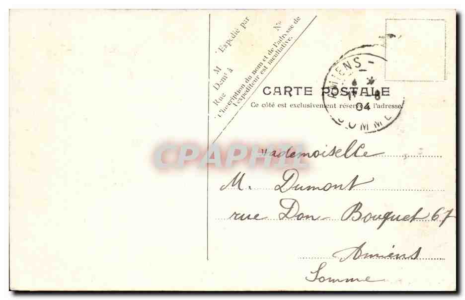 Trouville CPA Sur la plage — Verso