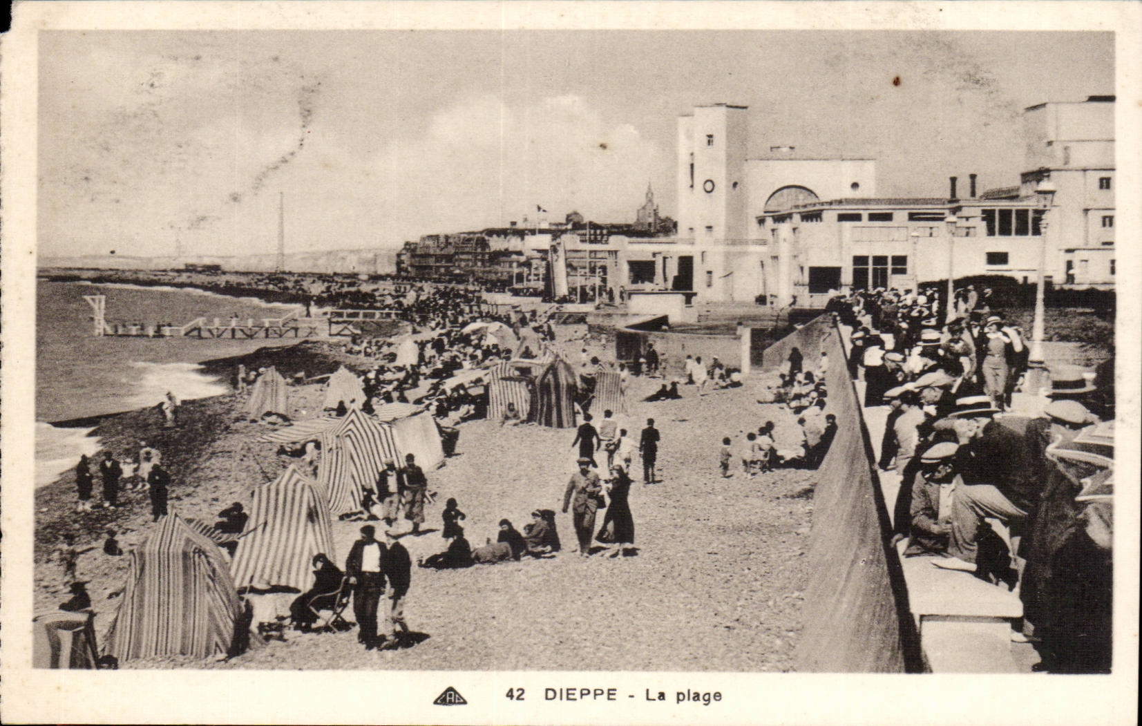 Dieppe CPA La plage