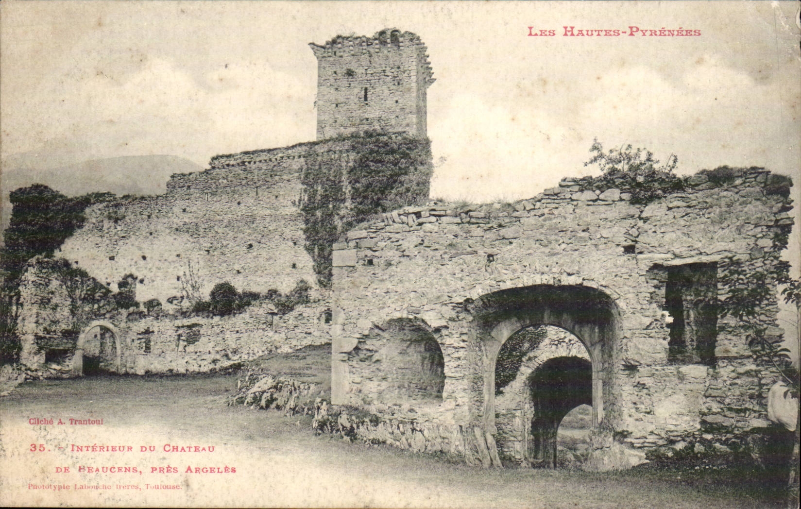 Pres Angeles - Interieur du Chateau de Peaucens - CPA 