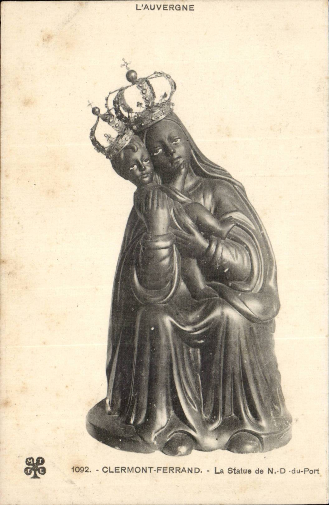 Clermont-Ferrand — La Statue de N.-D.-du-Port — Éditeur MTLE, n° 1092