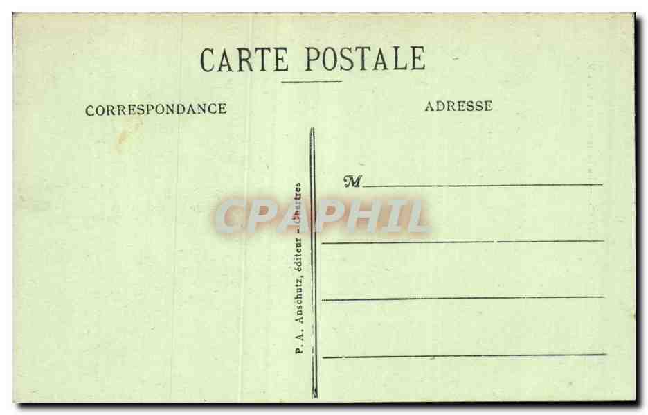 Chartres CPA CAthedrale porte Guillaume — Rückseite