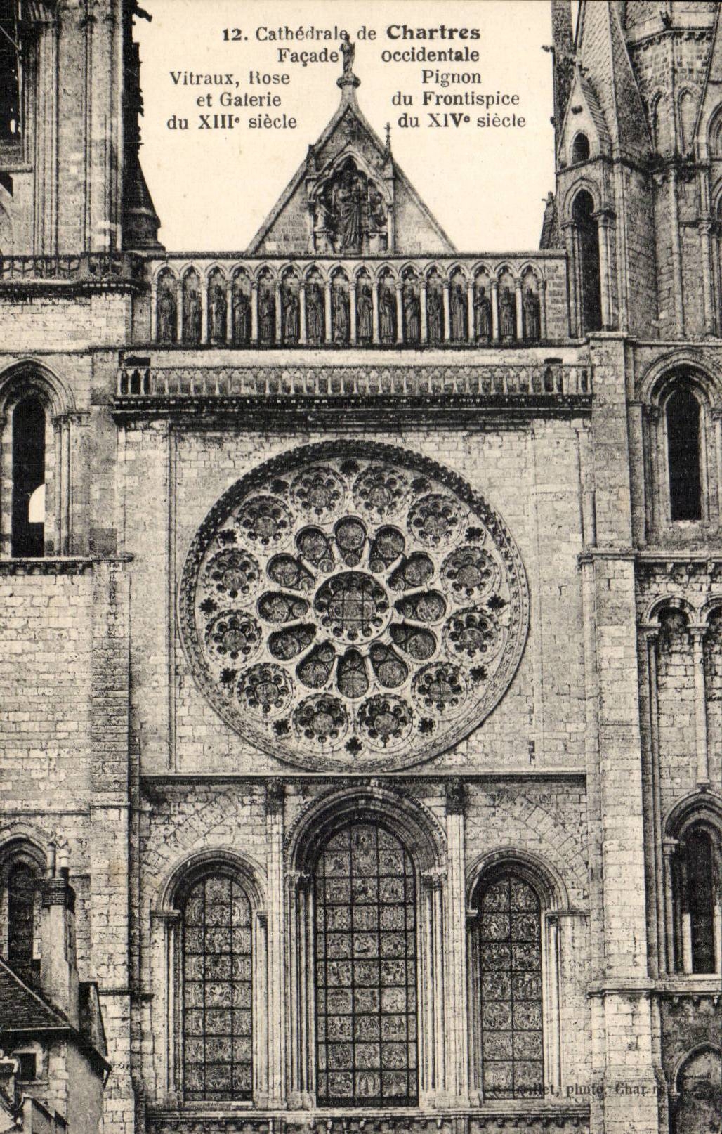Chartres CPA CAthedrale Facade occidentale
