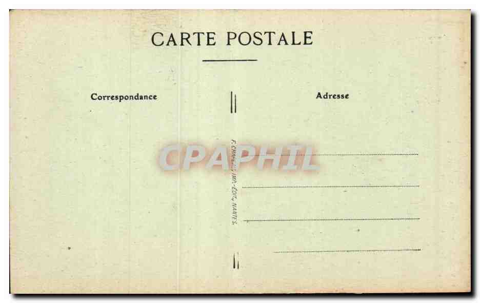 Guerande CPA Environs La croix de Queniquen — Rückseite