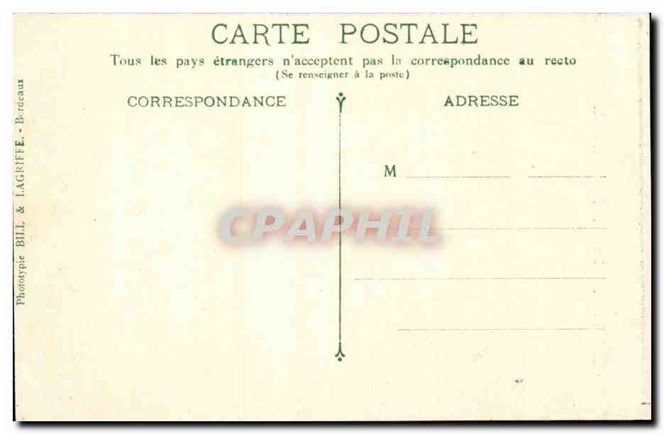 Bordeaux CPA Les colonnes rostrales — Verso