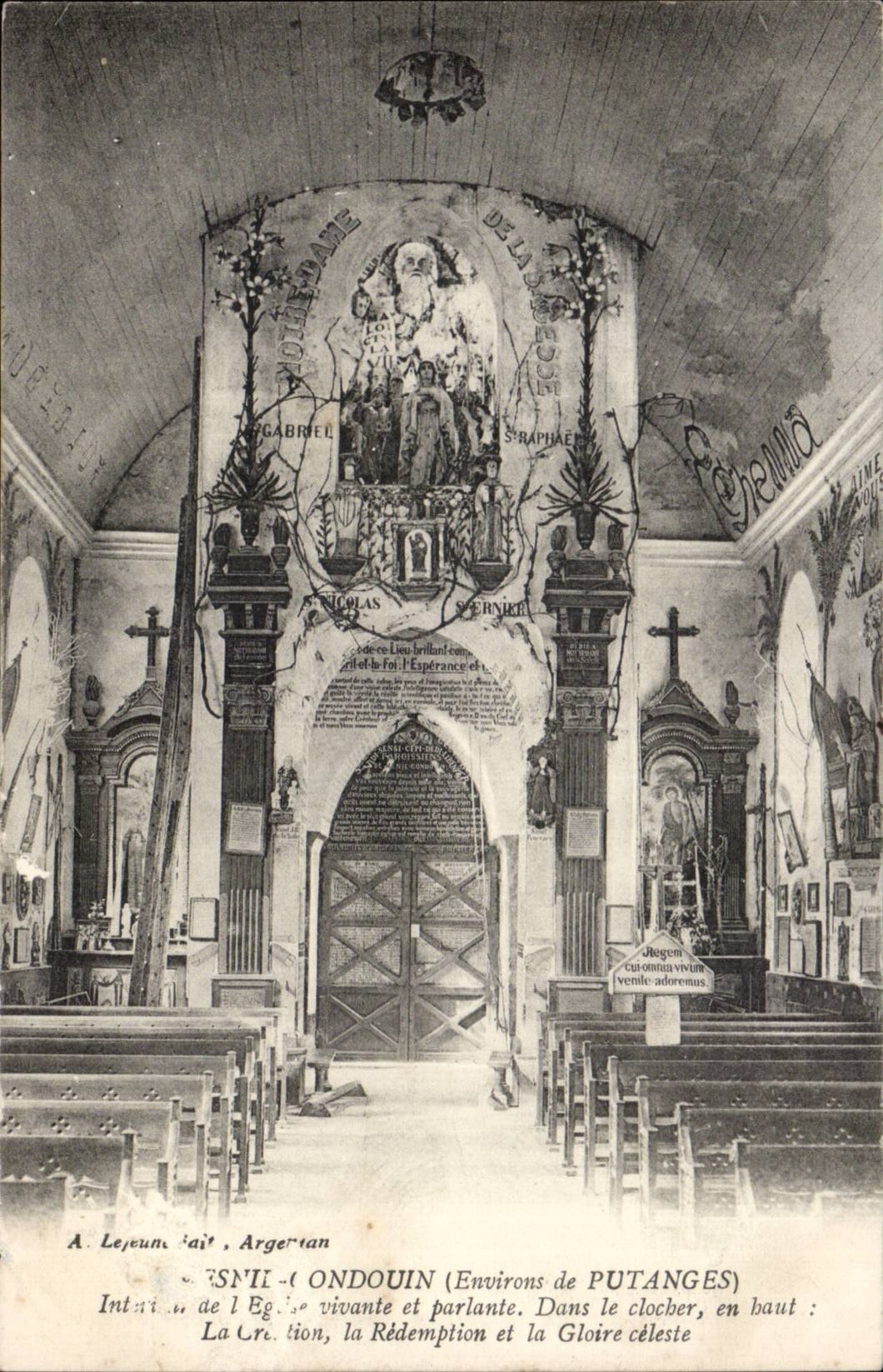 Le Mesnil Condouin Environs de Putanges CPA Interieur de l'eglise vivante et parlante 