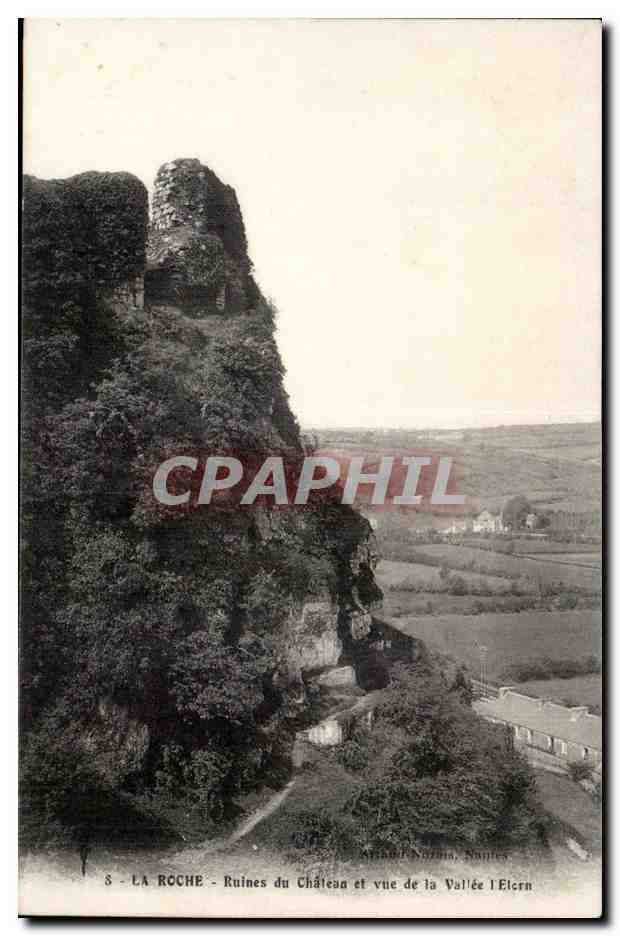 LA ROCHE - Ruines du Château et vue de la Vallée l'Éclern — Éditeur : Éd. P. Soudée, Nantes