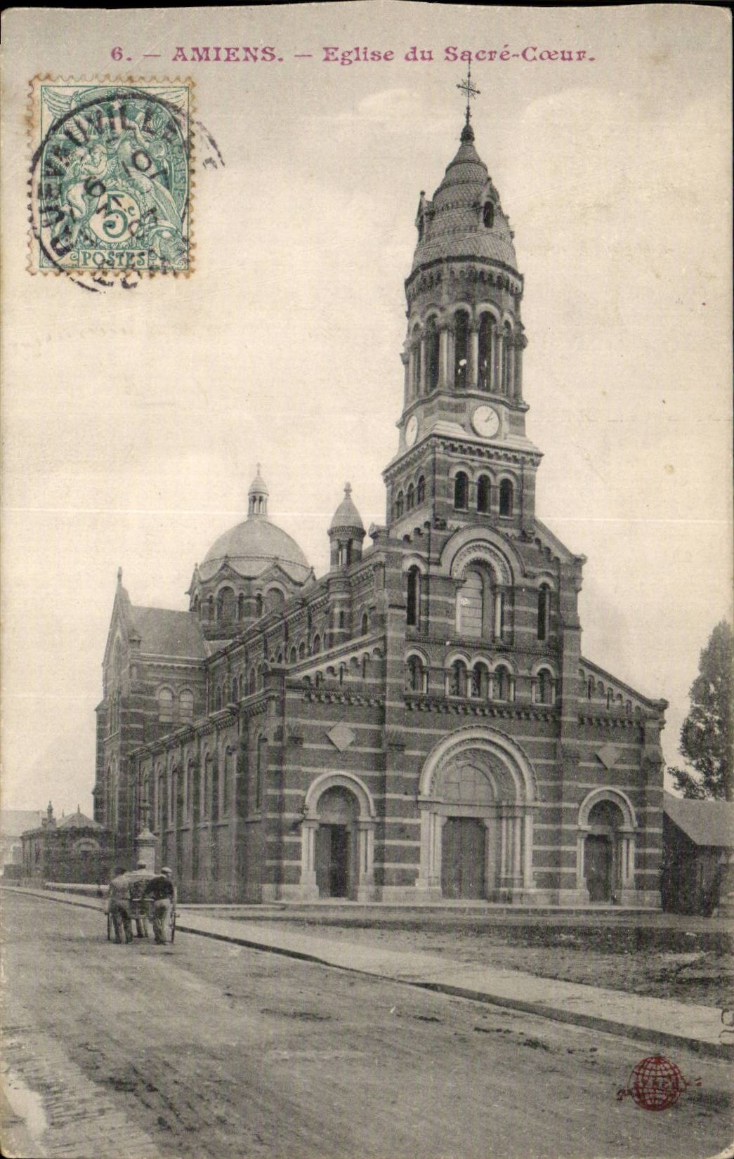 Amiens cPA Eglise du sacre coeur