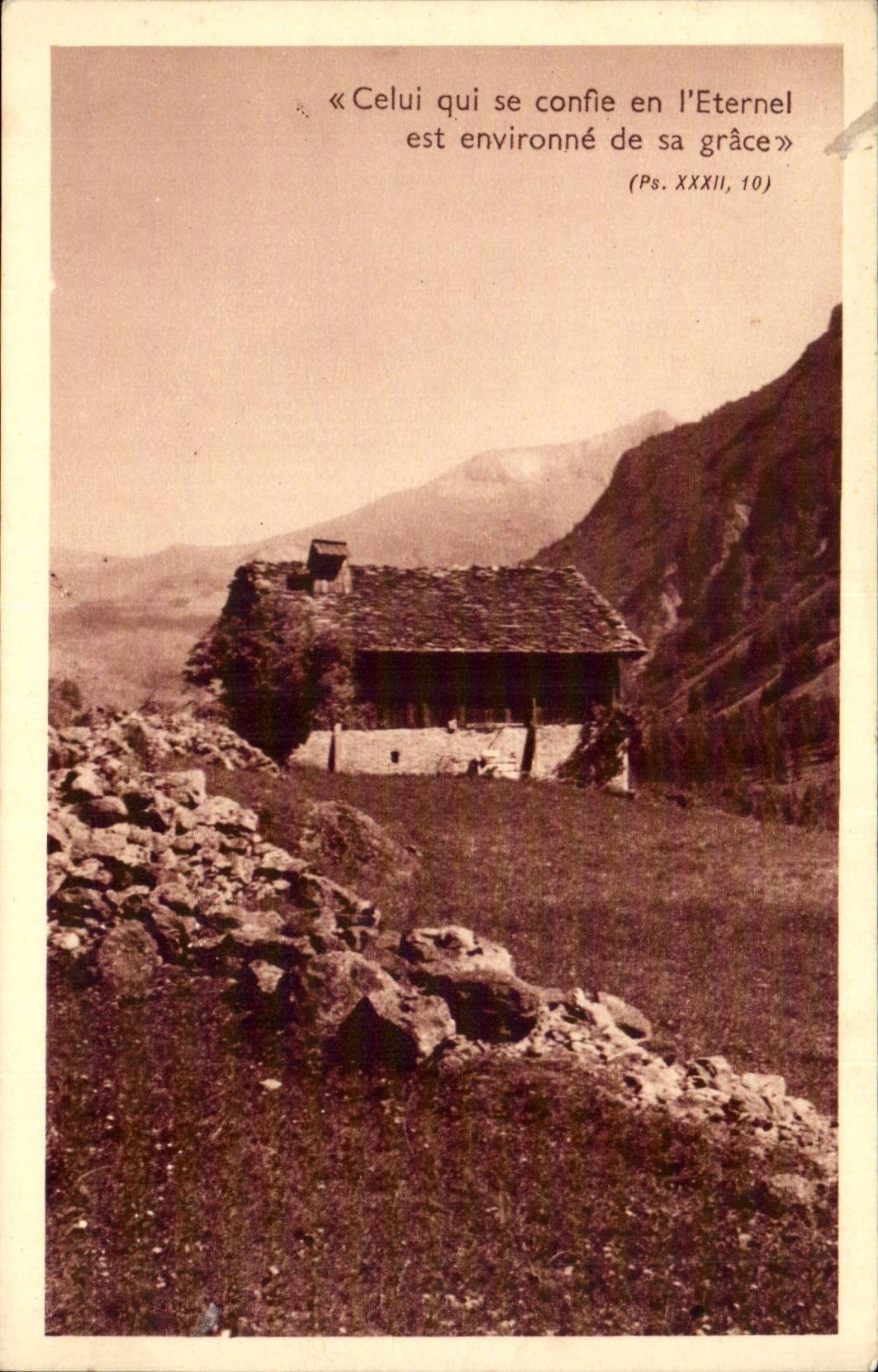 Châlet alpin — vue de montagne — Braun & Cie, imp. Brûlise-Dornach
