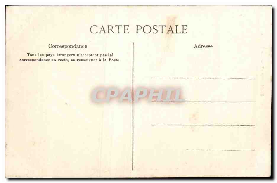 Domfront cPA Le donjon — Rückseite