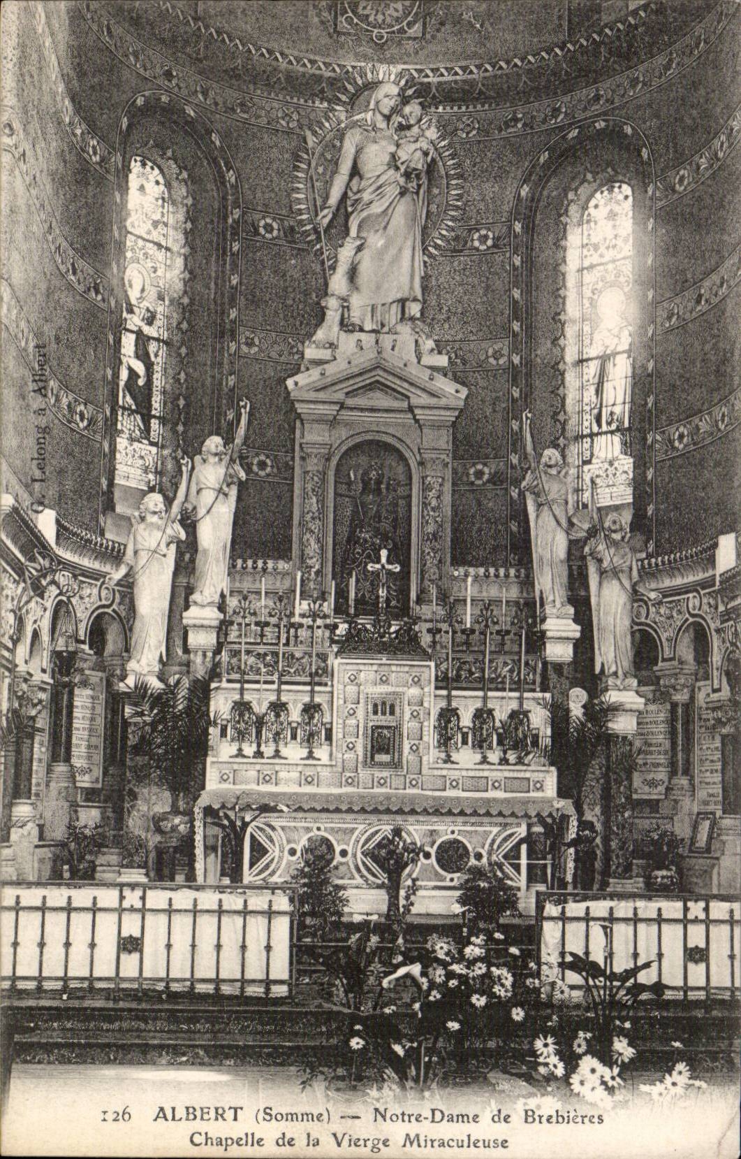 Albert CPA Notre DAme de Brebieres Chapelle de la vierge Miraculeuse
