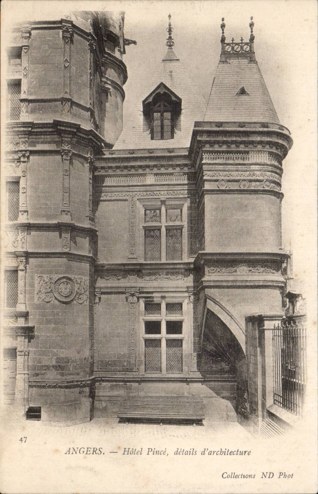 CPA Angers Hotel Pince details d'architecture