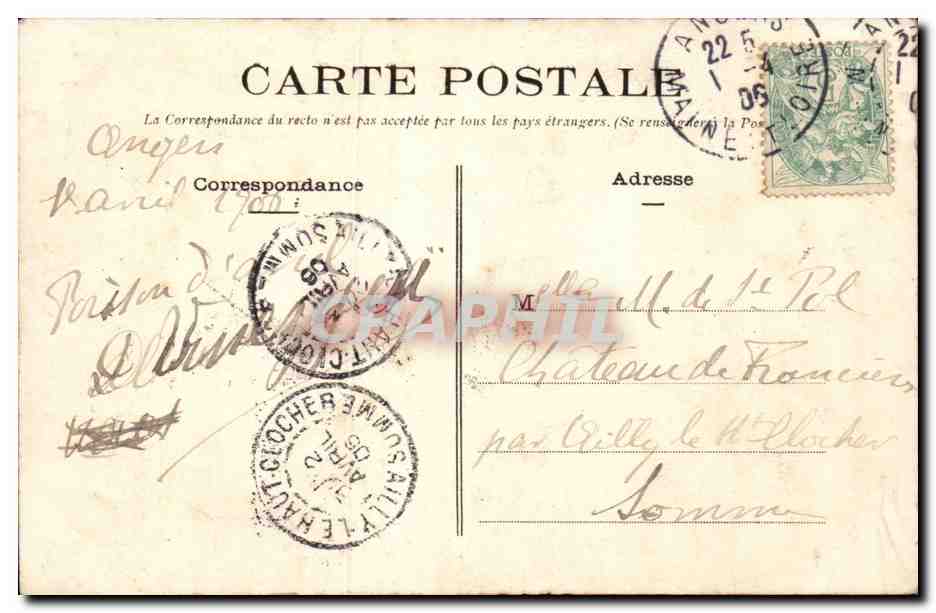 CPA Angers Chaire de la cathedrale — Rückseite