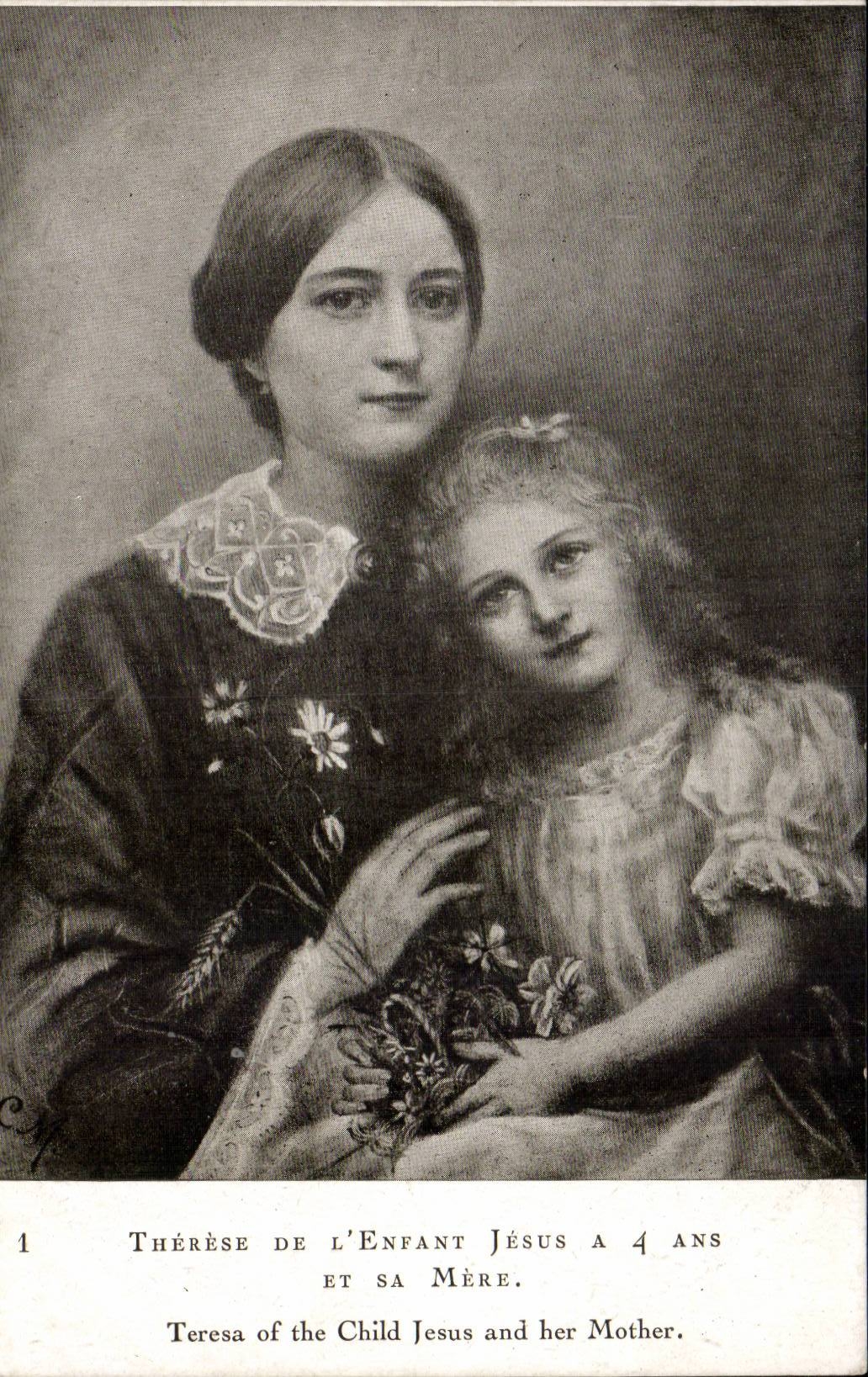 CPA Therese de l'enfant Jesus a 4 ans et sa mere