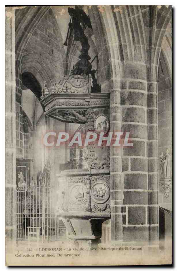 CPA Locronan La vieille chaire historique de St Ronan