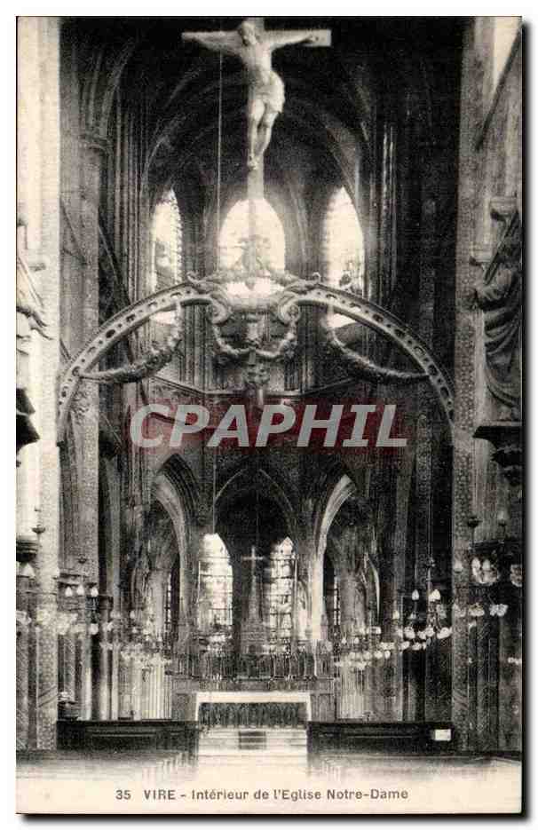 Vire - Interieur de l'Eglise Notre Dame - CPA 