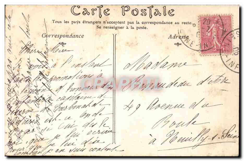 Canteleu - Portail de l'Eglise CPA  — Rückseite