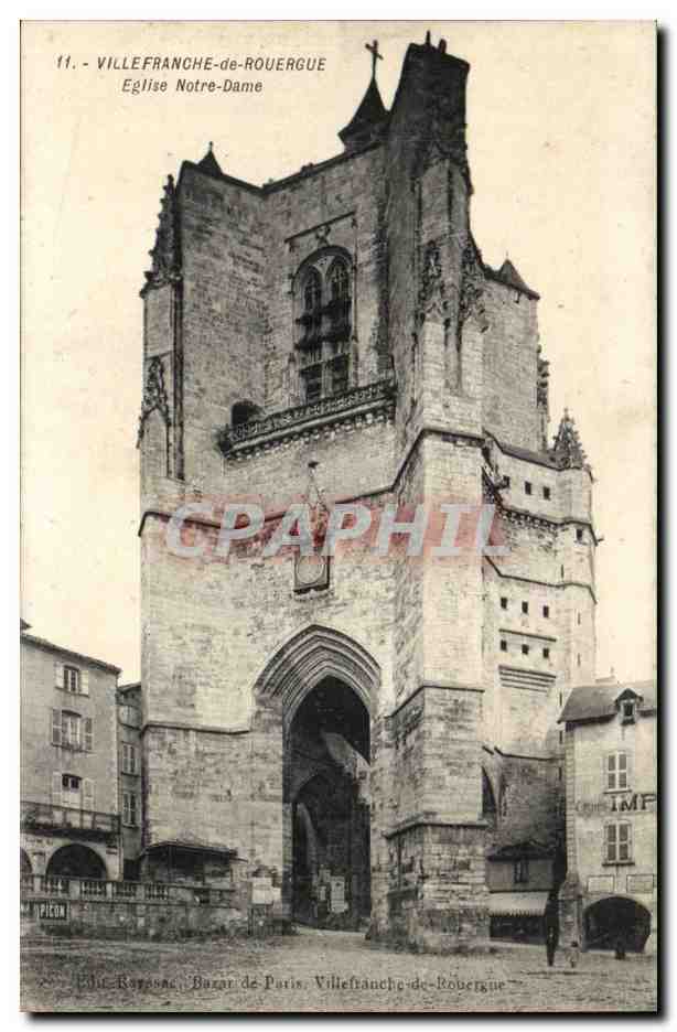 CPA Villefranche de Rouergue Eglise Notre Dame