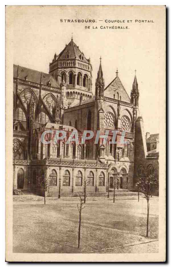 Strasbourg — Coupole et Portail de la Cathédrale — Papeterie Alsacienne, Strasbourg