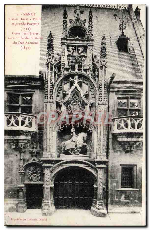 CPA Nancy Palais ducal Petite et grande porterie 