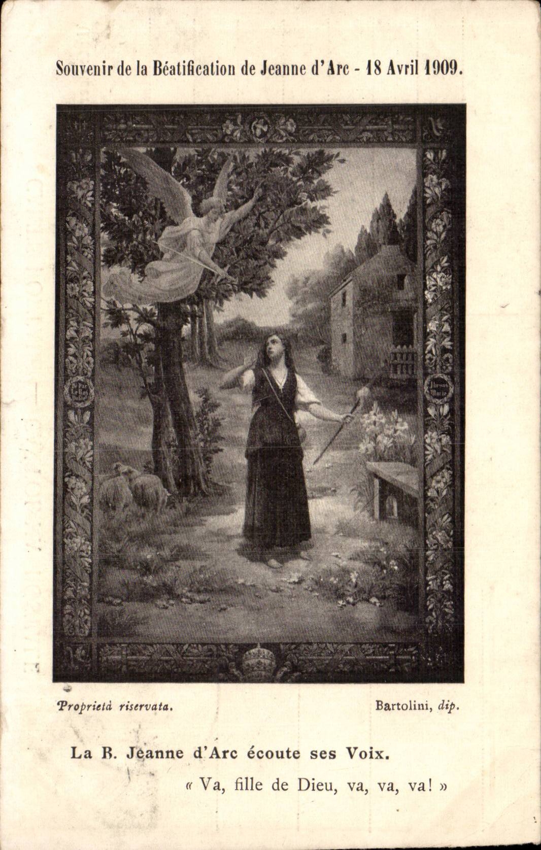 CPA Souvenir de la beatification de Jeanne d'arc 18 avril 1909 