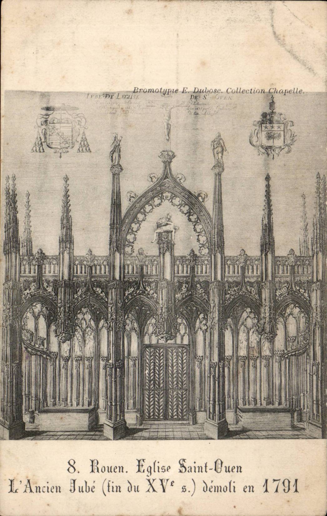 CPA Rouen Eglise Saint ouen L'ancien jube demoli en 1791