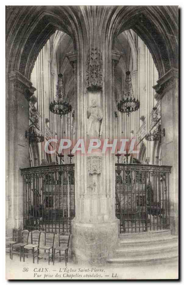 CPA Caen L'eglise St pierre Vue prise des chapelles absidiales