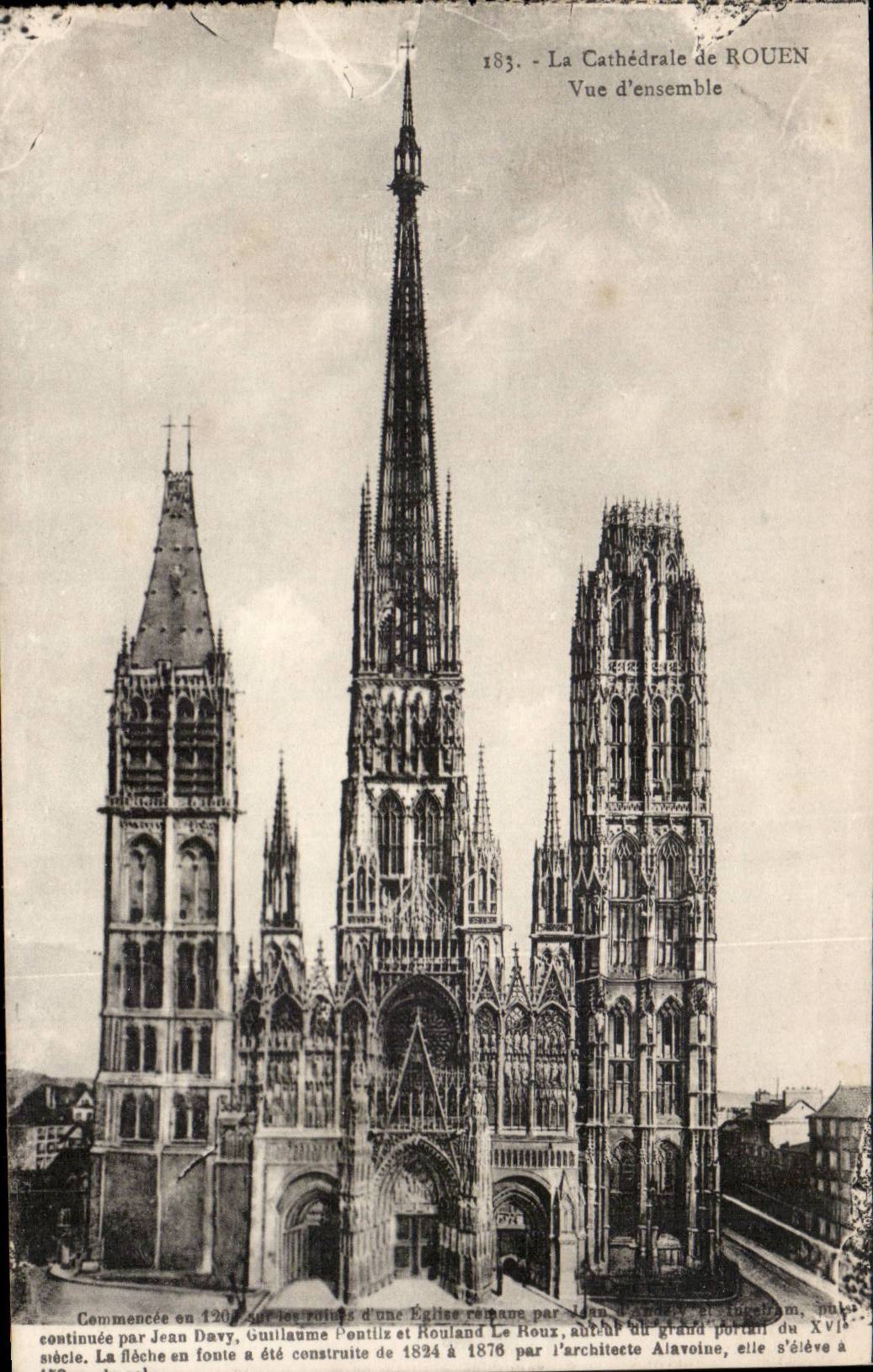 CPA Rouen La cathedrale Vue d'ensemble