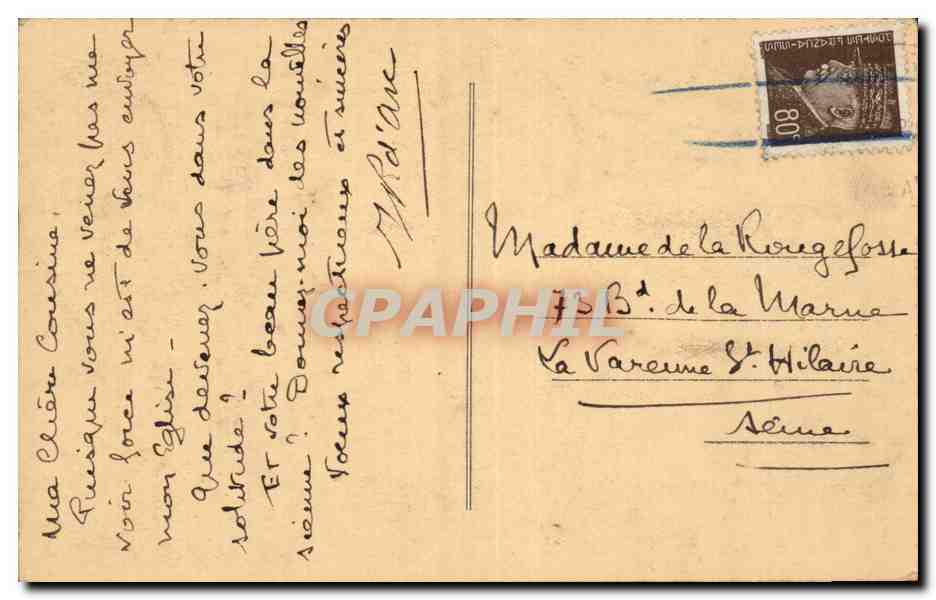 CPA Caen Eglise Saint Ouen le maitre autel — Verso