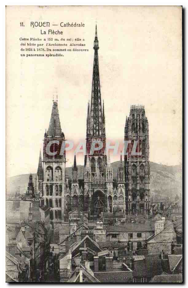 CPA Rouen Cathedrale La fleche