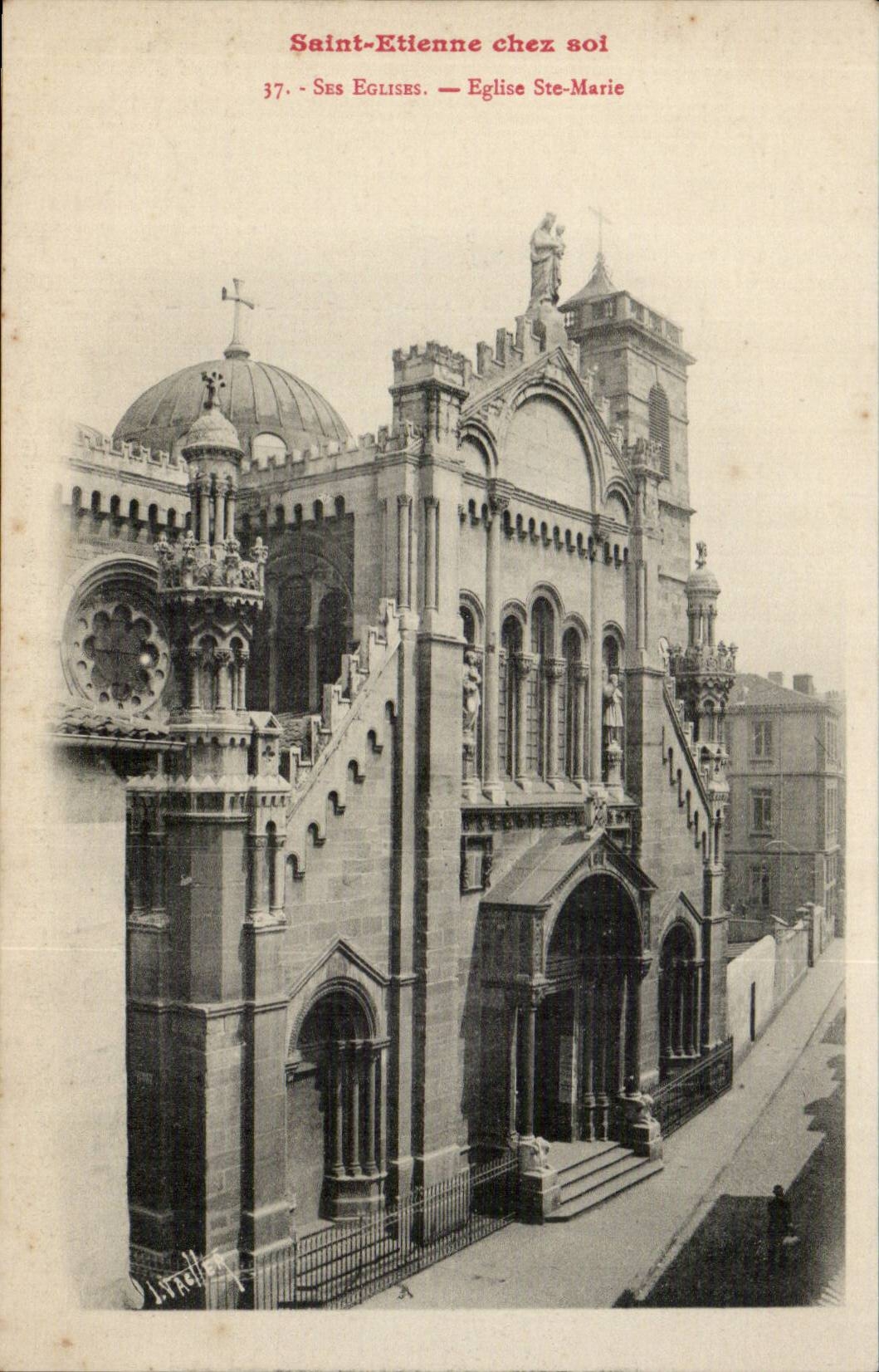CPA Saint Etienne Ses eglises Eglise ste marie