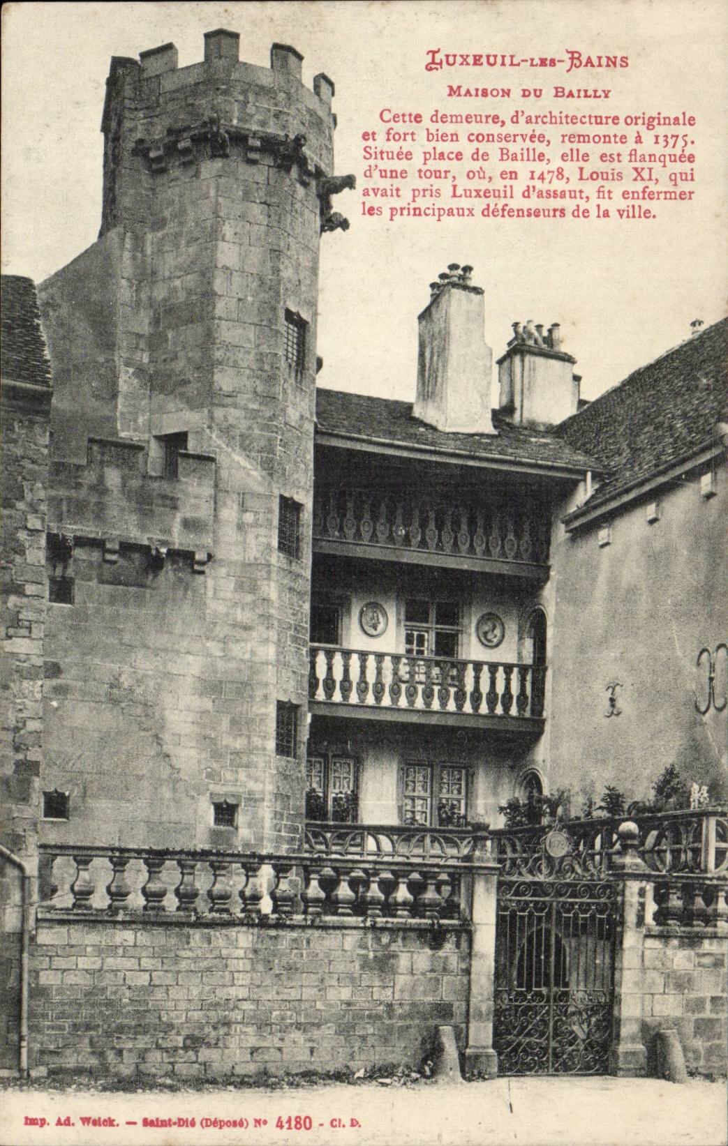 Luxeuil les Bains - Maison du Bailly CPA 
