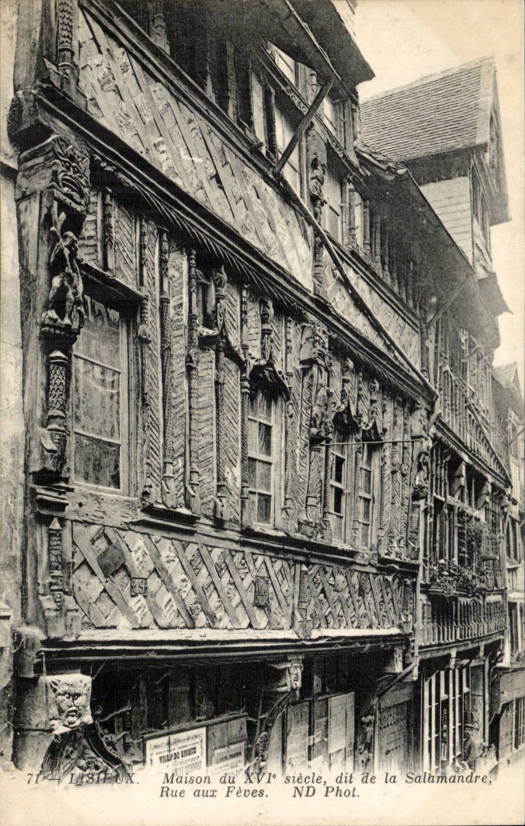 La Salamandre — Maison du XVIe siècle, Rue aux Fèves — ND Phot.
