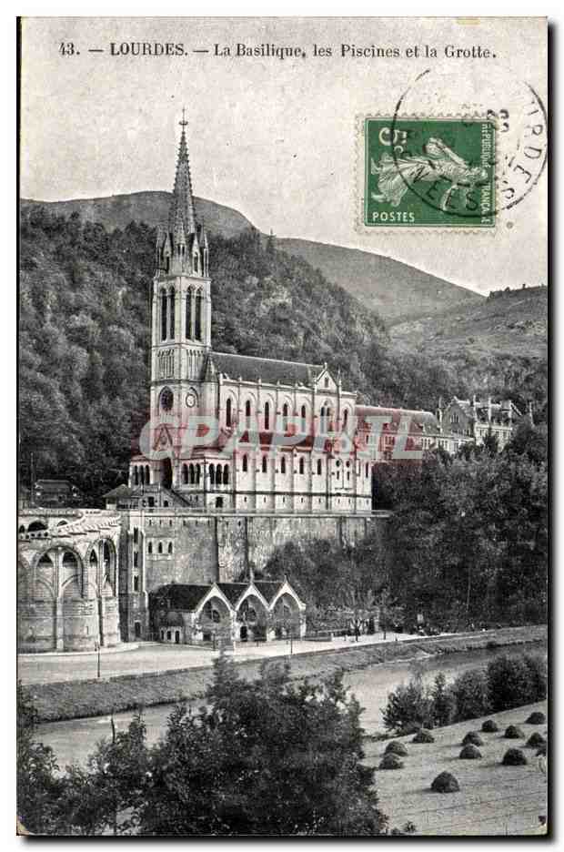 LOURDES — La Basilique, les Piscines et la Grotte — Graphil, n°43
