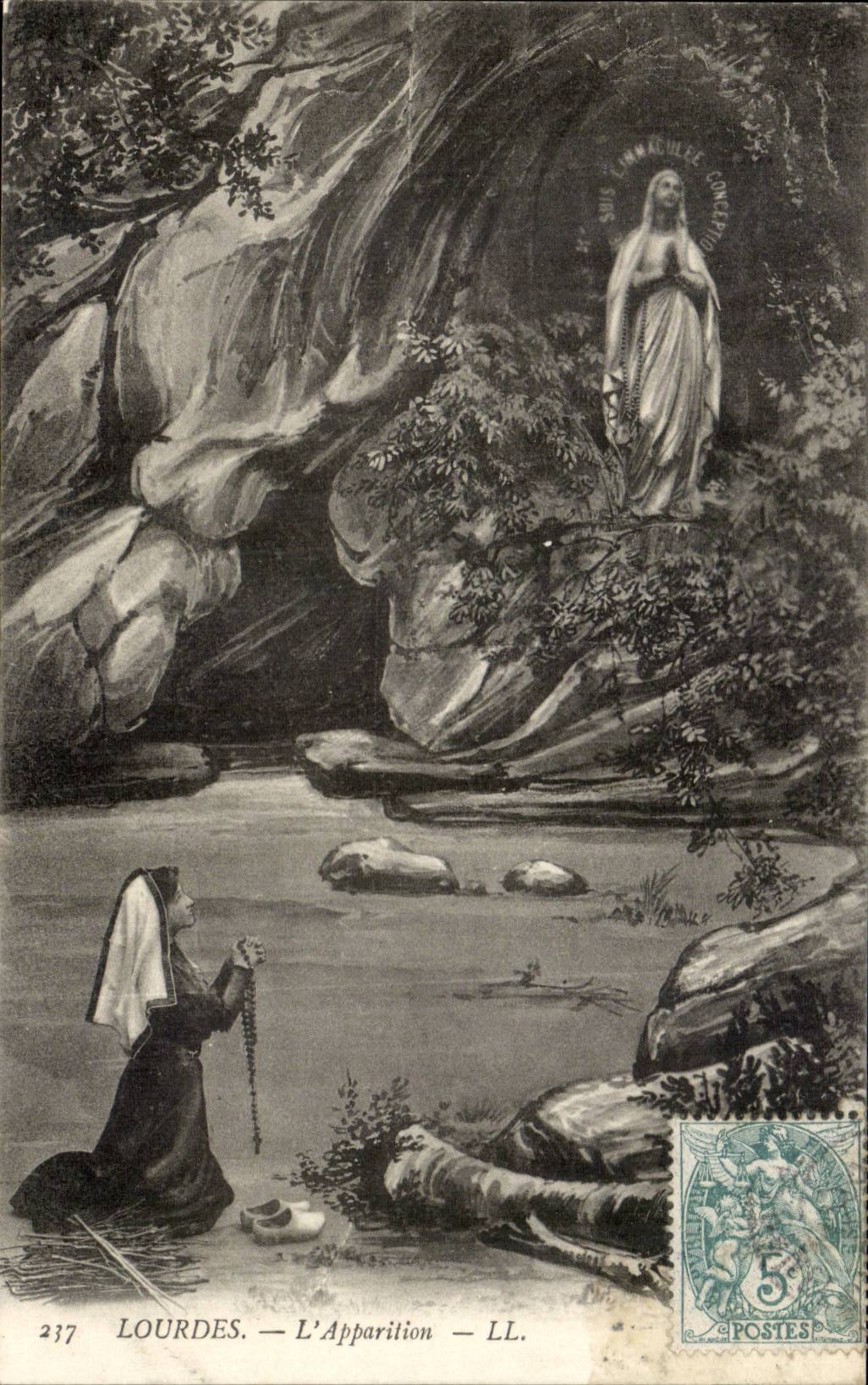 Lourdes - L'Apparition - CPA 