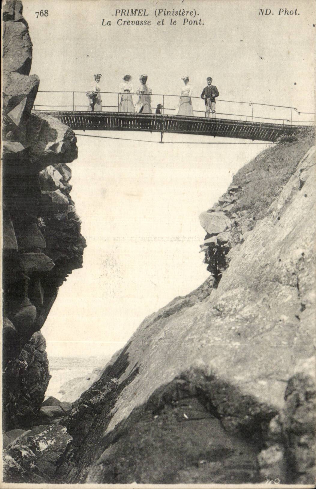 Primel CPA La crevasse et le pont