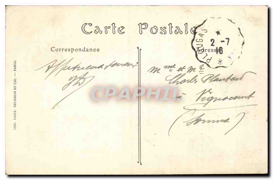 Primel CPA La crevasse et le pont — Rückseite