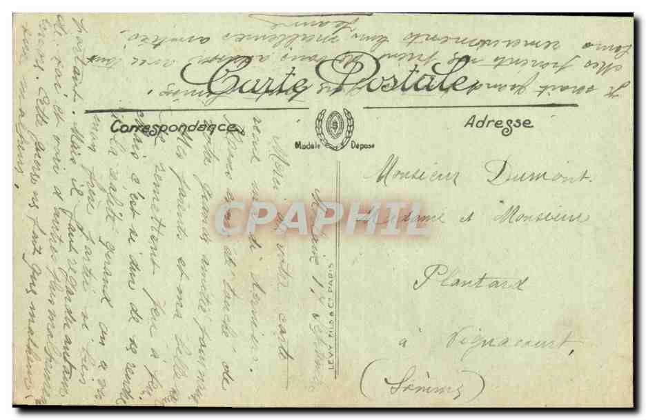 Morlaix CPA L'eglsie Sainte Melaine — Rückseite