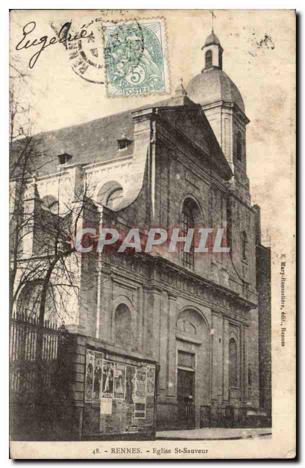Rennes CPA Eglise St sauveur
