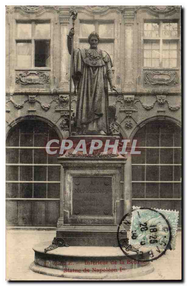 Lille CPA Interieur de la Bourse Statue de Napoleon 1er