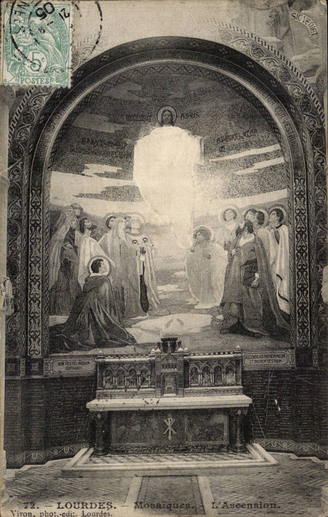 Lourdes — Mosaïques. L'Ascension. — Viron, phot.-edi. Lourdes, n°72