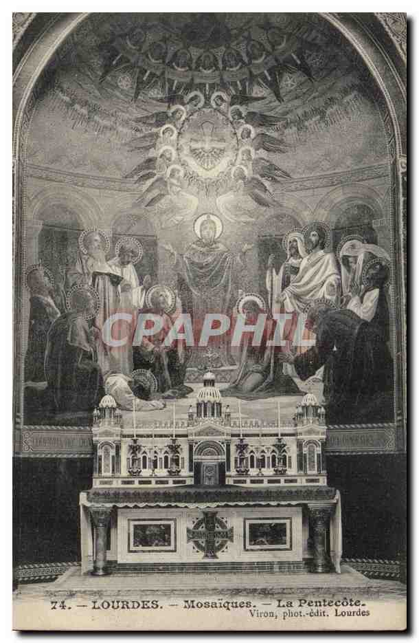 Lourdes CPA Mosaiques La pentecote