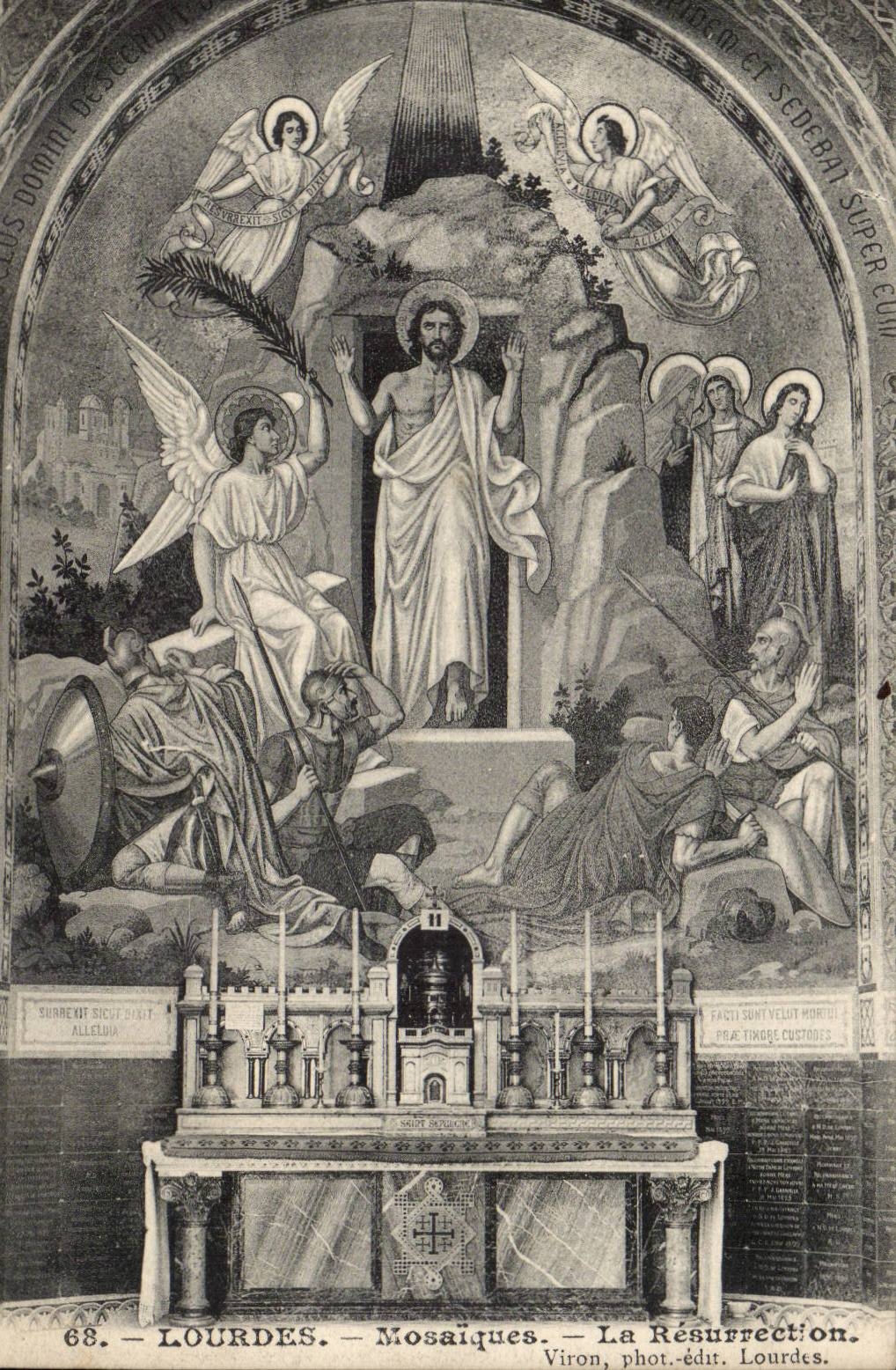 Lourdes CPA Mosaiques La Resurrection