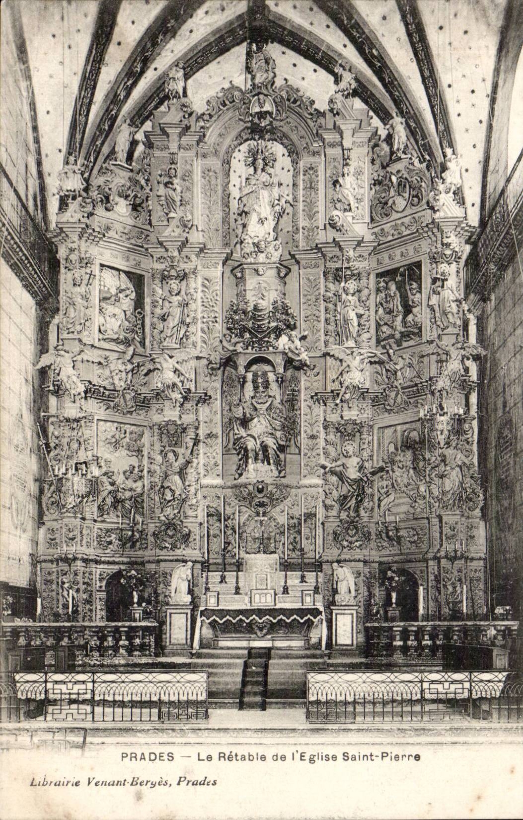 Prades - Le Retable de l'Eglise Saint Pierre - CPA 